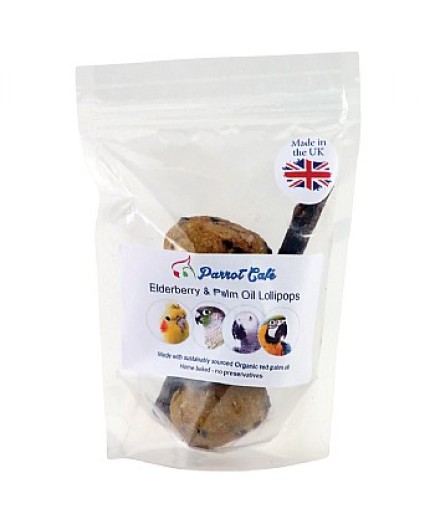 Parrot Cafe Elderberry Lollipop Parrot Treats - 100g